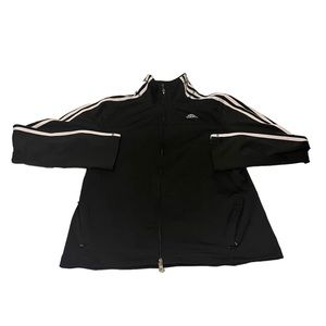 Adidas Jacket Men‎ Medium Black Lightweight Full Zip Activewear Outdoors Solid